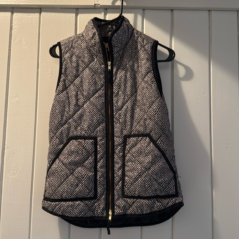 Women’s JCrew herringbone vest.